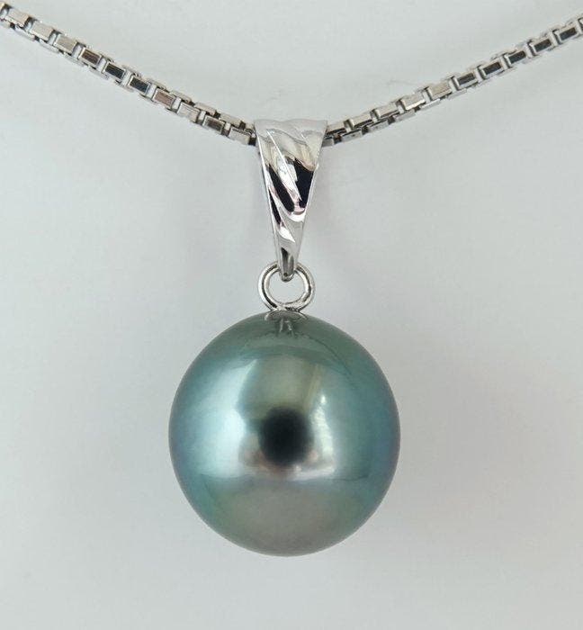 Zonder minimumprijs - Hanger - 18 karaat Witgoud Parel -, Sieraden, Tassen en Uiterlijk, Antieke sieraden
