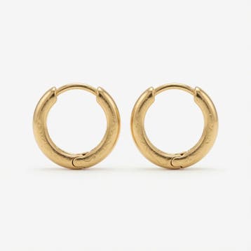 Goud-Stijl Vergulde Kleine Cirkel Oorbellen, Overige materialen, Hangers, Nieuw, Ophalen of Verzenden