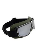 Goggles Motorbril Skibril Bril Groen Montuur Zilveren Spiege, Ophalen of Verzenden, Nieuw, Overige maten, Carnaval