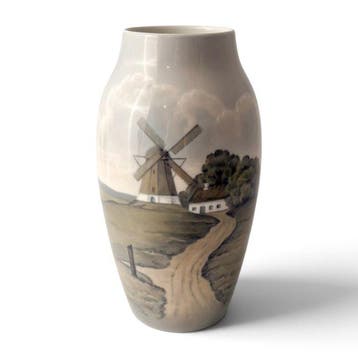 Bing & Grondahl - Vaas - Windmolenlandschap - 8695/243 -