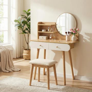 Kaptafel Ronde Spiegel | 80cm | Nieuw | Scherpe Prijs, Ophalen of Verzenden, Nieuw, Modern