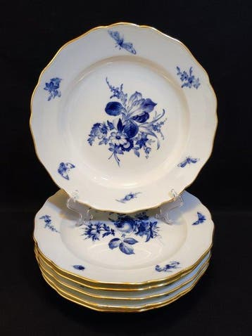 Meissen - Bord (6) - Ø 24,8 cm 6er Set antike große Teller, Antiek en Kunst