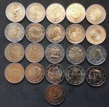Griekenland. 2 Euro 2004/2024 (21 coins) (Zonder