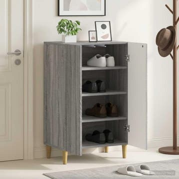 vidaXL Schoenenkast ARNHEM 59,5 x 39,5 x 90 cm Bewerkt hout, Verzenden, Nieuw