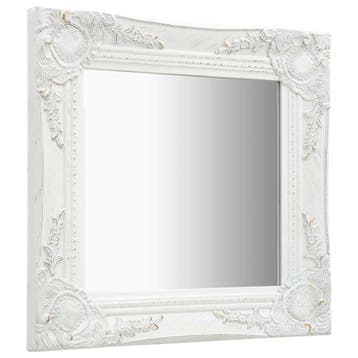 vidaXL Wandspiegel barok stijl 40x40 cm wit, Verzenden, Nieuw