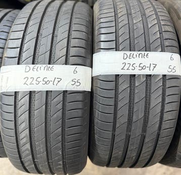 2x 225-50-17 Delinte Zomer 2x 6mm €55 Per Band 225 50 17, Ophalen, Gebruikt, 17 inch, Band(en)