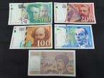 Frankrijk. - 5 Banknotes - Various Dates (Zonder