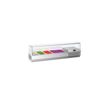 GGM Gastro | Opzetkoelvitrine PREMIUM PLUS - 1328x353mm - 5x, Verzenden