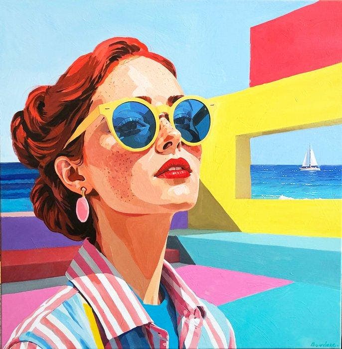 Bondero - Mediterranean Escape, Antiek en Kunst, Kunst | Schilderijen | Modern