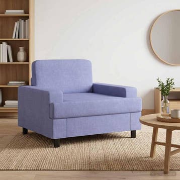 vidaXL Fauteuil Jeans Blauw Stof, Verzenden, Nieuw