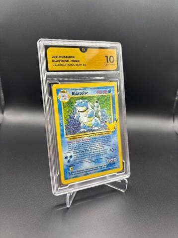 Pokémon - 1 Graded card - Blastoise 002 Holo - GG 10 - Sword, Hobby en Vrije tijd, Verzamelkaartspellen | Pokémon, Nieuw