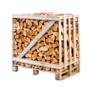 Halve pallet ovengedroogd gekloofd elzen haardhout 25cm, Minder dan 3 m³, Ophalen of Verzenden, Overige houtsoorten, Blokken