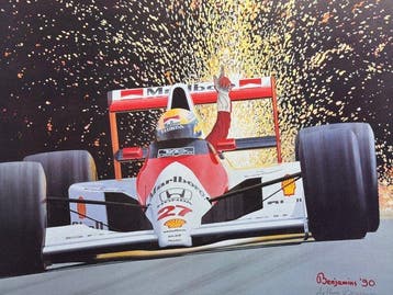 Mclaren - Ayrton Senna - 1989 - Print, Nieuw