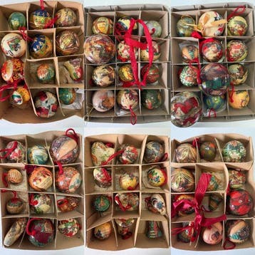 Kerstdecoratie (74) - Kerstballen - Papier, Diversen, Nieuw