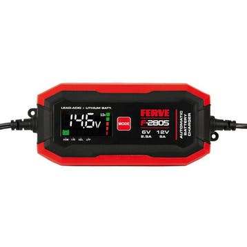 Ferve F-2805 Intelligent Battery Charger | 6V/12V 2.5-5A, Ophalen of Verzenden, Nieuw