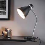 LED Klemlamp - Trion Sora - E27 Fitting - Mat Zwart - Metaal, Huis en Inrichting, Ophalen of Verzenden, Nieuw, Metaal