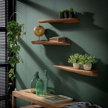 Fraaai Woody wandplank set van drie - Outlet A, Huis en Inrichting, Ophalen of Verzenden, Nieuw