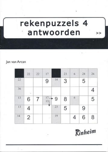 Kinheim Antwoorden Rekenpuzzels 4, Boeken, Verzenden, Nieuw
