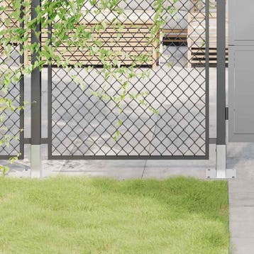 vidaXL Spokkels vierkant 4 st gegalvaniseerd staal, Verzenden, Nieuw