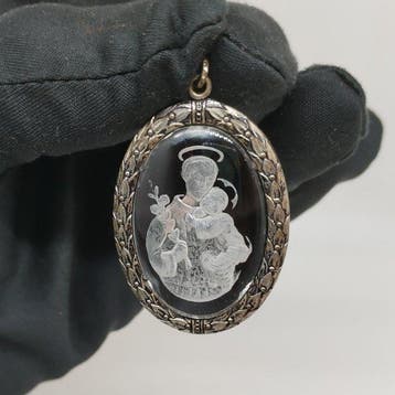 zilvergeplateerd - Medaille hanger