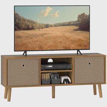 Stijlvolle TV Meubel met 2 Lades en Open Vakken - 110cm Bree, Verzenden, Nieuw