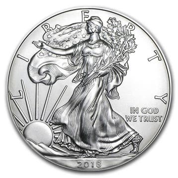 American Eagle 1 oz 2018, Verzenden, Midden-Amerika, Losse munt, Zilver