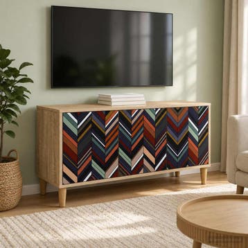 vidaXL Tv-meubel OMMEN 102 x 33 x 50 cm Sonoma Bewerkt hout, Minder dan 50 cm, Verzenden, Nieuw, Minder dan 100 cm