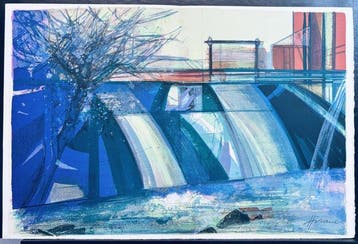 Camille Hilaire (1916-2004) - Le confluent de la Weiss et de