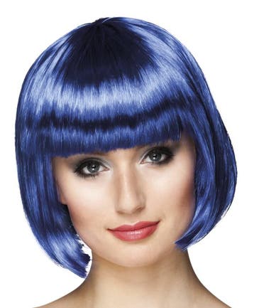 Pruik bobline cabaret blauw, Ophalen of Verzenden, Nieuw
