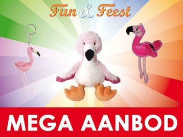 Flamingo knuffel - Mega aanbod pluche flamingo knuffels, Ophalen of Verzenden, Nieuw, Overige typen