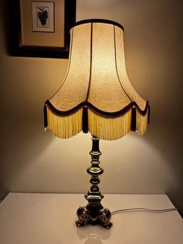Antique William Tonks & Sons (WT&S) Solid Brass Table Lamp -