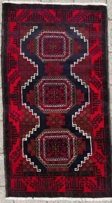 Afghaan Design tapijt - Gereinigd - handgeknoopt - wol -, Nieuw