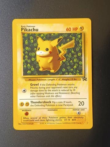 Pokémon - 1 Card - Pikachu Promo - WOTC, Nieuw