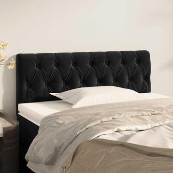 Bedpaneel 100cm fluweel zwart | retourdeal 33% korting, Eenpersoons, Ophalen of Verzenden, Zo goed als nieuw, Stof