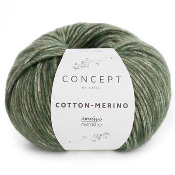 Katia Concept Cotton-Merino - 122 bosgroen - Katoen/Merino, Ophalen of Verzenden, Nieuw