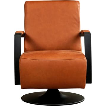 Leren draaifauteuil Mood - Rancho Cognac (cognac) -, Nieuw, Ophalen of Verzenden, 50 tot 75 cm, Industrieel, Modern