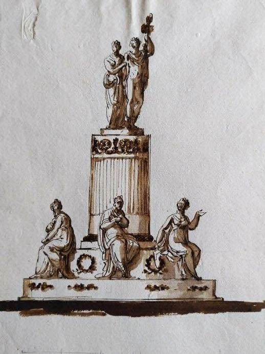 Giuseppe Barberi (1746–1809), Werkplaats van - Simulacro, Antiek en Kunst, Kunst | Schilderijen | Klassiek