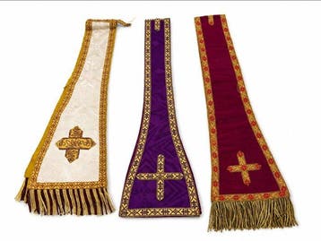 Religieuze en spirituele objecten (3) - Zijde, Brokaat,, Antiek en Kunst