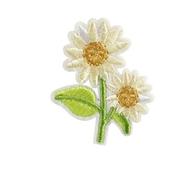 Embleem - 1 stuk mini bloem 3.5 cm x 3.5cm - geel - margr..., Ophalen of Verzenden, Nieuw, Overige typen