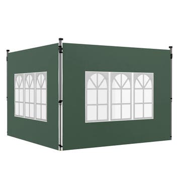 2-delige Set Zijpanelen Voor Paviljoen 3x3/3x4 M, Zijwand Me, Verzenden