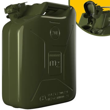 Jerrycan Groen Staal 20 Liter (Auto-Fiets, Gereedschap), Verzenden, Nieuw