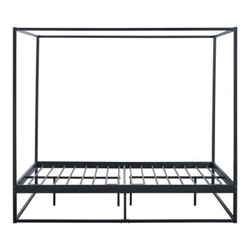 Hemelbed Kristianstad met bedbodem en matras 120x200 cm zwar, Verzenden, Nieuw
