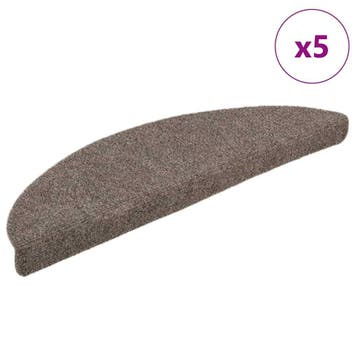 vidaXL Trapmatten Zelfklevend 5 stuks 56x17x3 cm Beige, Verzenden, Nieuw