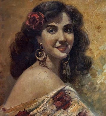 Italiaanse school (XX) - Ritratto di donna