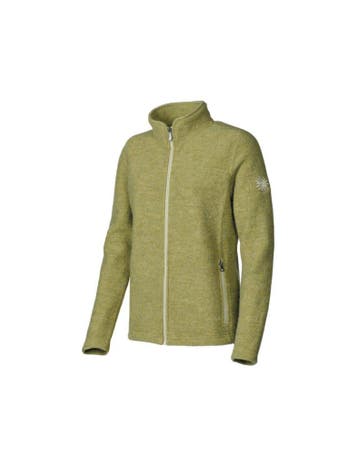 Ivanhoe dames wollen full-zip vest Beata Golden Lime - Groen, Ivanhoe of Sweden, Verzenden, Nieuw, Groen