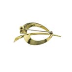 Gouden abstracte broche, Ophalen of Verzenden, Gebruikt, Overige kleuren, Goud