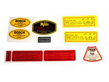 Motorruimte stickerset. Porsche 356, Verzenden, Nieuw