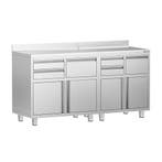 GGM Gastro | Rvs koffie-uitgifte werkbank - voor |, Verzenden, Nieuw in verpakking, RVS Meubilair