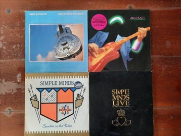 Dire Straits, Simple Minds - 4 x albums including 1 x double, Nieuw in verpakking