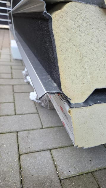 Dakpanelen, sandwichpanelen, 130 mm ral 9007, 15st. 1950 mm, Verzenden, Nieuw